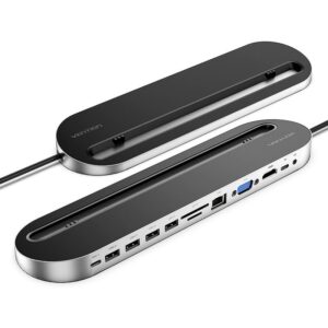 Vention Type C to Multi-Function 12 IN 1 Docking Station (VEN-THEBC)